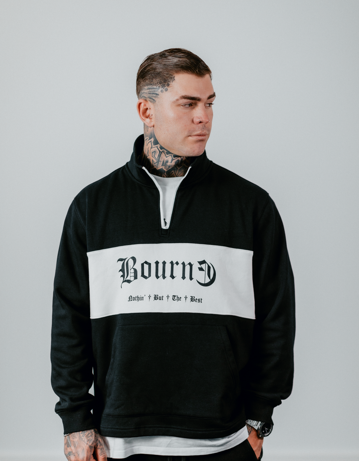 Horizon 1/4 zip | Black