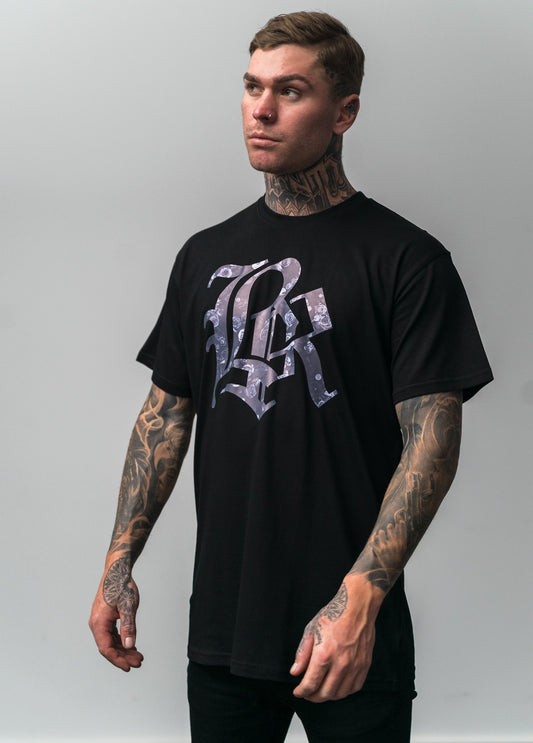 Bold Rose Plus Tee | Black